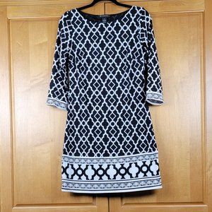 International Concepts Border Print Dress - S